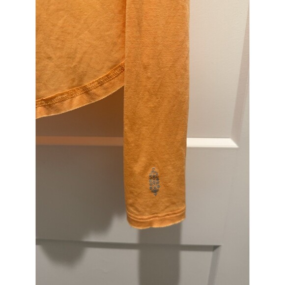 Free People Movement Cadence Layering Tee Top In Orange, Small, New - Picture 2 of 5